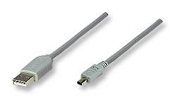 MANHATTAN USB Cable A-B 5m USB2.0 Silver