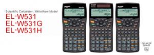 Sharp EL-W531 mokyklinis kalkuliatorius WriteView calculator, Black 4974019025940