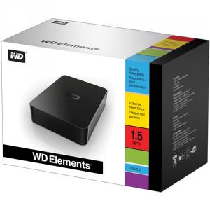 WESTERN DIGITAL WD Elements Desktop 1.5 TB USB 2.0 External Hard Drive - black isorinis kietas diskas WDBAAU0015HBK-EESN