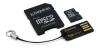  KINGSTON 4GB MicroSD Card w/Adapter+ USB reader {MBLY4G2/4GB}